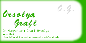 orsolya grafl business card